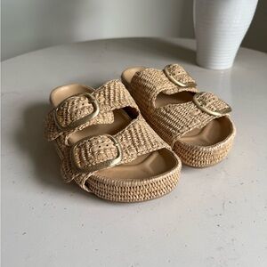 Loeffler Randall Tan Woven Sandals